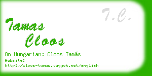 tamas cloos business card